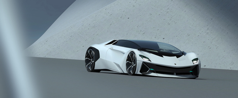 「ランボルギーニがコンパクトスーパーカー「Vega」を開発中？ 予想CGを入手」の8枚目の画像