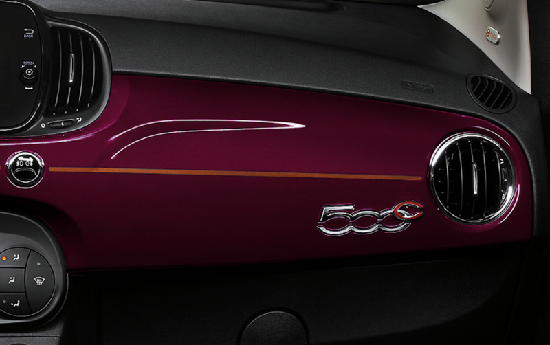 「【新車】フィアット500/500Cに特別色「オペラボルドー」をまとった限定車「コレッツィオーネ」を設定」の6枚目の画像