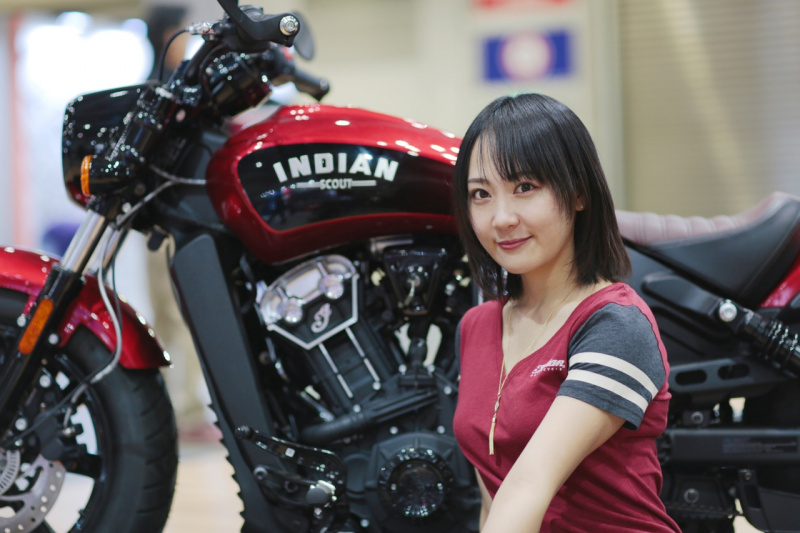 「理想のバイク女子見つけた！@インディアン モーターサイクル【東京モーターサイクルショー2019美女めぐり その1】」の10枚目の画像