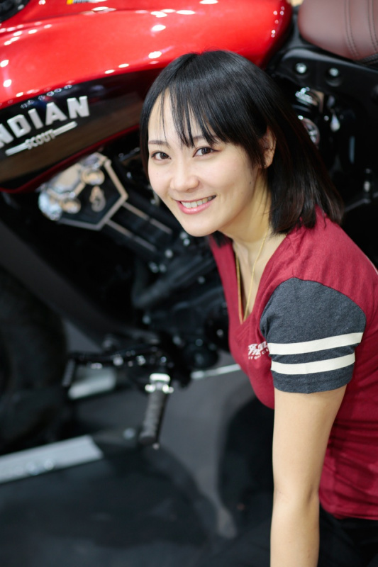 「理想のバイク女子見つけた！@インディアン モーターサイクル【東京モーターサイクルショー2019美女めぐり その1】」の13枚目の画像