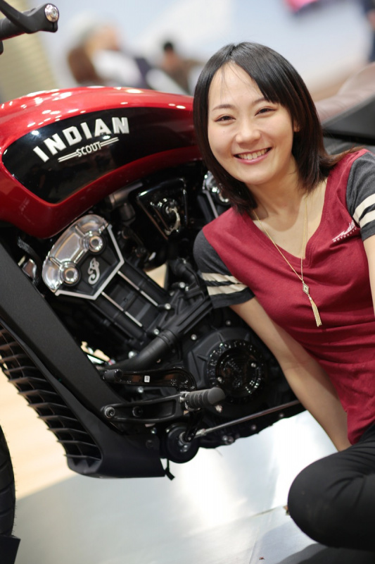 「理想のバイク女子見つけた！@インディアン モーターサイクル【東京モーターサイクルショー2019美女めぐり その1】」の14枚目の画像
