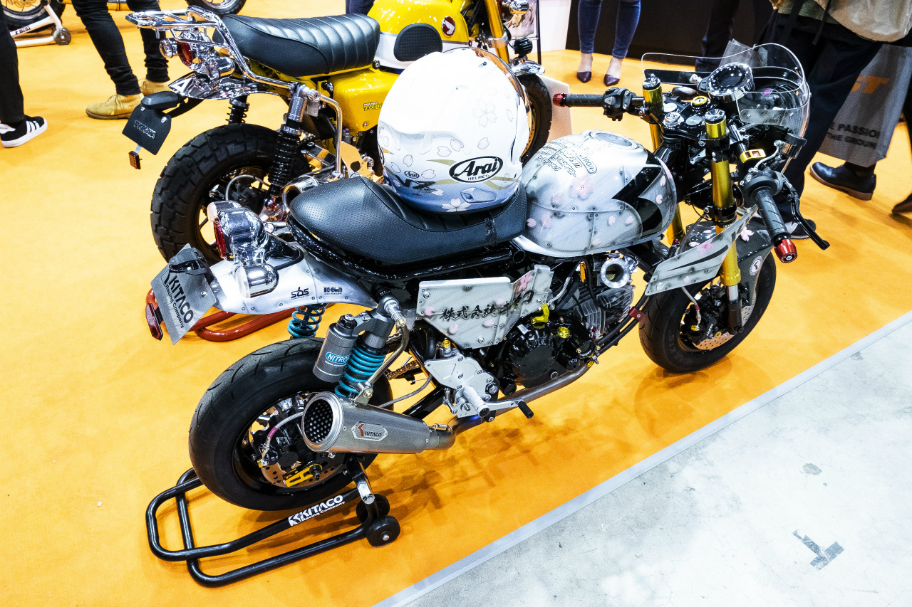 Kitaco Monkey125 10 画像 この発想には一本取られた ホンダ モンキー125をあえてインチダウンで凝縮感アップ モーターサイクルショー注目topics Clicccar Com