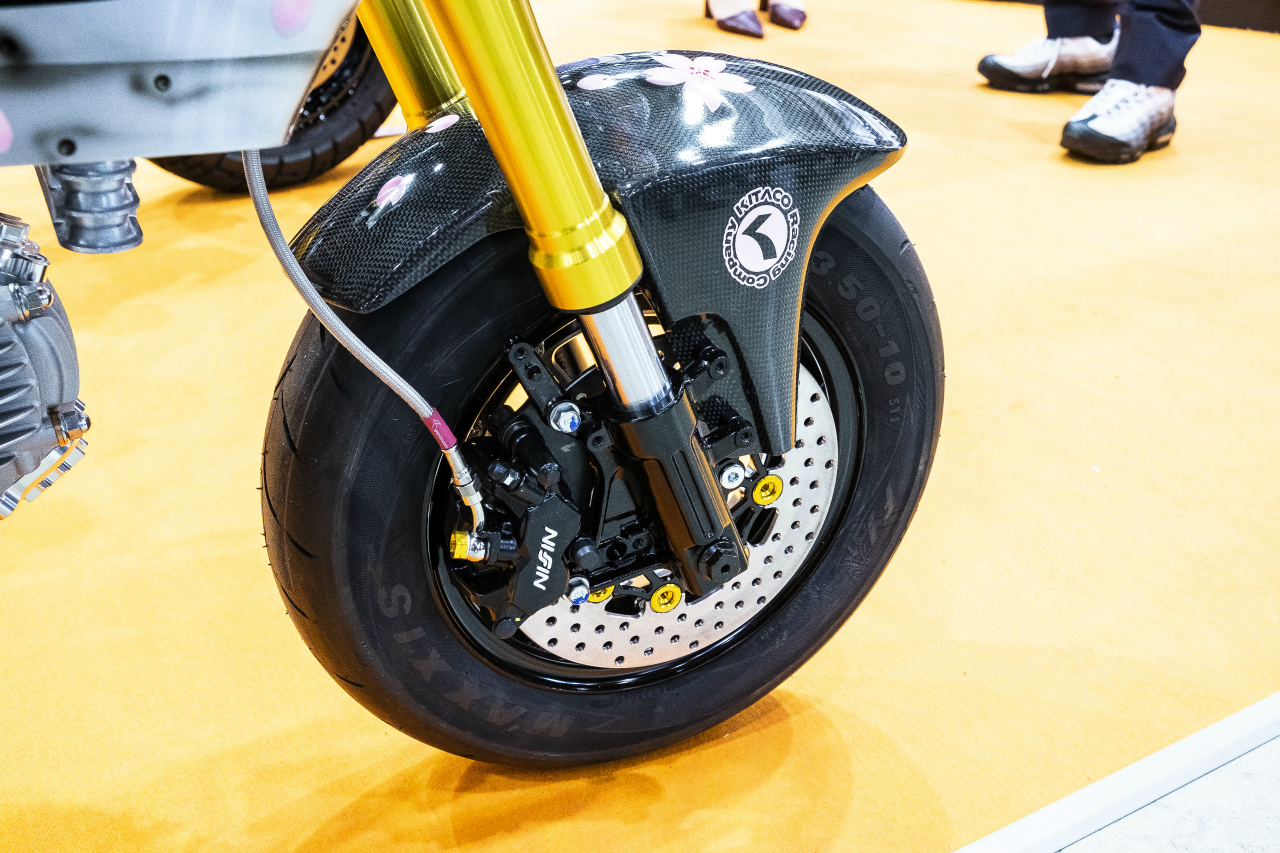 Kitaco Monkey125 2 画像 この発想には一本取られた ホンダ モンキー125をあえてインチダウンで凝縮感アップ モーターサイクルショー注目topics Clicccar Com