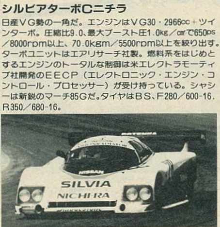 「85年の富士500マイルレース、OPT・トラスト・RE雨宮…3車3様それぞれのレース模様【OPTION 1985年10月号よりその4】」の14枚目の画像