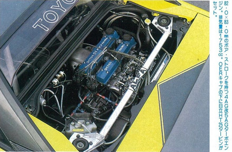 ドイツ製品☆80年☆当時トヨタ MR2 エンジン 運転席 宣伝プレス 2枚セット-