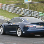 「次に狙うはランボルギーニ」テスラ モデルS、非公式にニュルEVセダン最速記録更新 - Tesla Nürburgring Blue 11