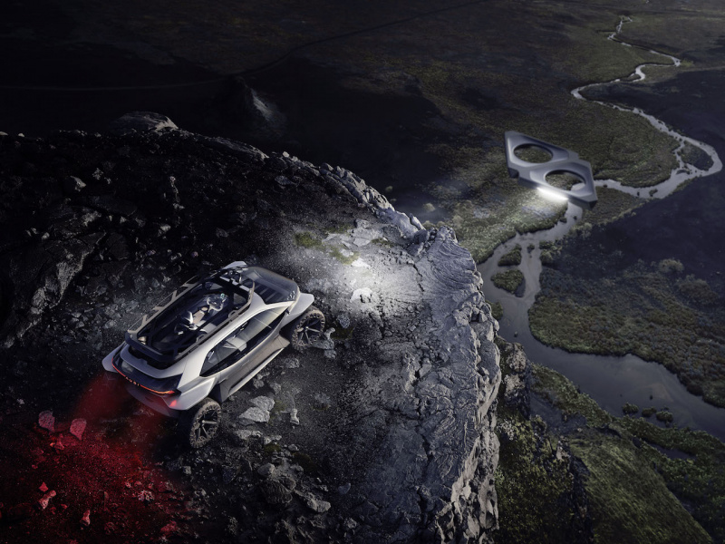 「ドローンが自車位置前方を照らす自動運転「レベル4」の「Audi AI:TRAIL quattro」を発表【フランクフルトモーターショー2019】」の14枚目の画像