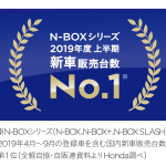 「N-BOX」シリーズが2019年度上半期 新車販売台数 第1位を獲得