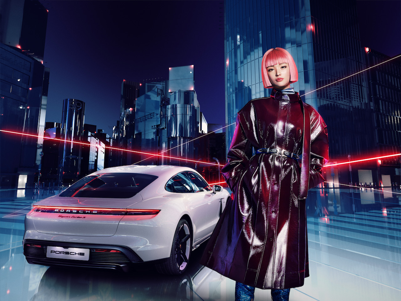 新型ポルシェ タイカン のプロモーションにバーチャルモデルの Imma が登場 Clicccar Com