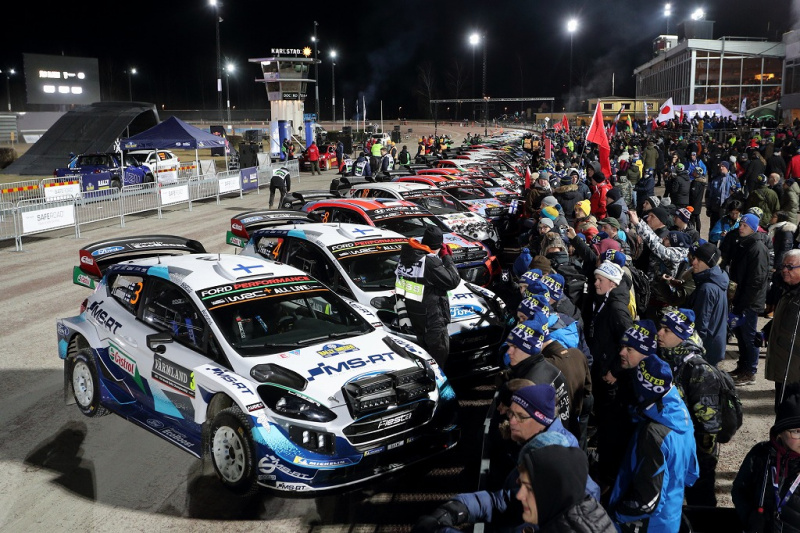 「WRC第2戦スウェーデン開幕。雪は少なめでもファンサービスは本番前から全開！」の7枚目の画像