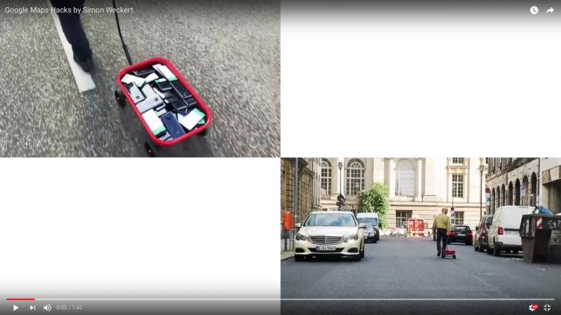 「Googleマップ上で渋滞を作り出すには、徒歩でも可能だった！【動画】」の1枚目の画像
