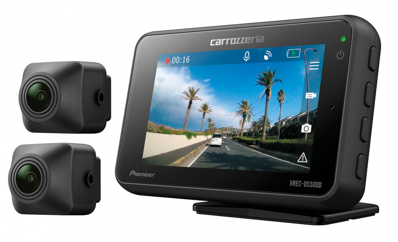 「乗用車だけでなく商用車にも使える、カロッツェリアの前後2カメラ・ドライブレコーダー「VREC-DS500DC」発売」の2枚目の画像