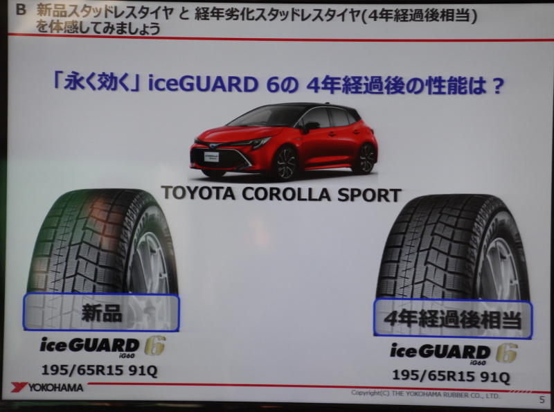 「古くなったスタッドレスタイヤはダメなのか？ 「長く効く」横浜ゴムのアイスガード6で試してみた！」の6枚目の画像