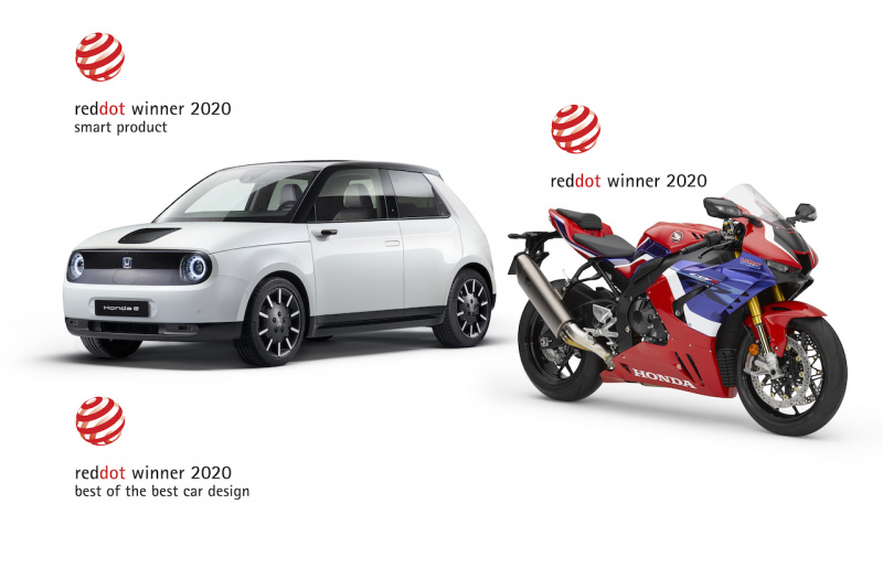「新型EVの「Honda e」と大型スーパースポーツバイク「CBR1000RR-R FIREBLADE」が「2020年レッド・ドット」のプロダクトデザイン賞を受賞」の1枚目の画像