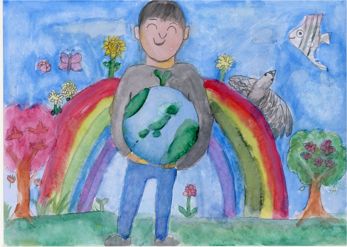 Bridgestone Eco 0422 2 画像 ブリヂストン 第17回こどもエコ絵画コンクール で 各工場で地域独自の受賞作品を選出 Clicccar Com