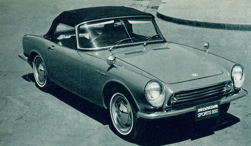 ホンダS500（1963（昭和38）年10月）。