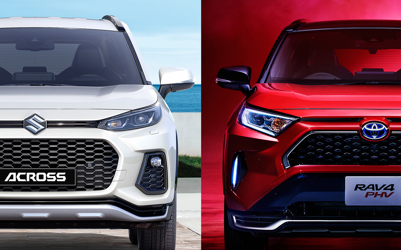 違うのは顔だけ？ 世界初披露の新型SUV「アクロス」は「RAV4」のスズキ
