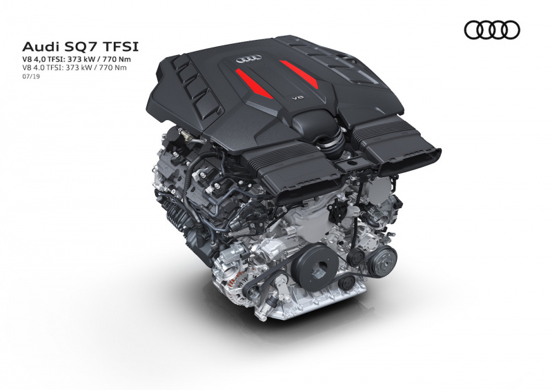 「507PS/770Nmを誇る4.0L V8ツインスクロールターボを積むアウディSQ7、SQ8の価格をドイツで発表」の7枚目の画像