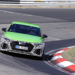 アウディ高性能コンパクトセダン「RS3」次期型、鮮やかなランボグリーンをまとってニュル出現！ - Audi RS3 Sedan (3)