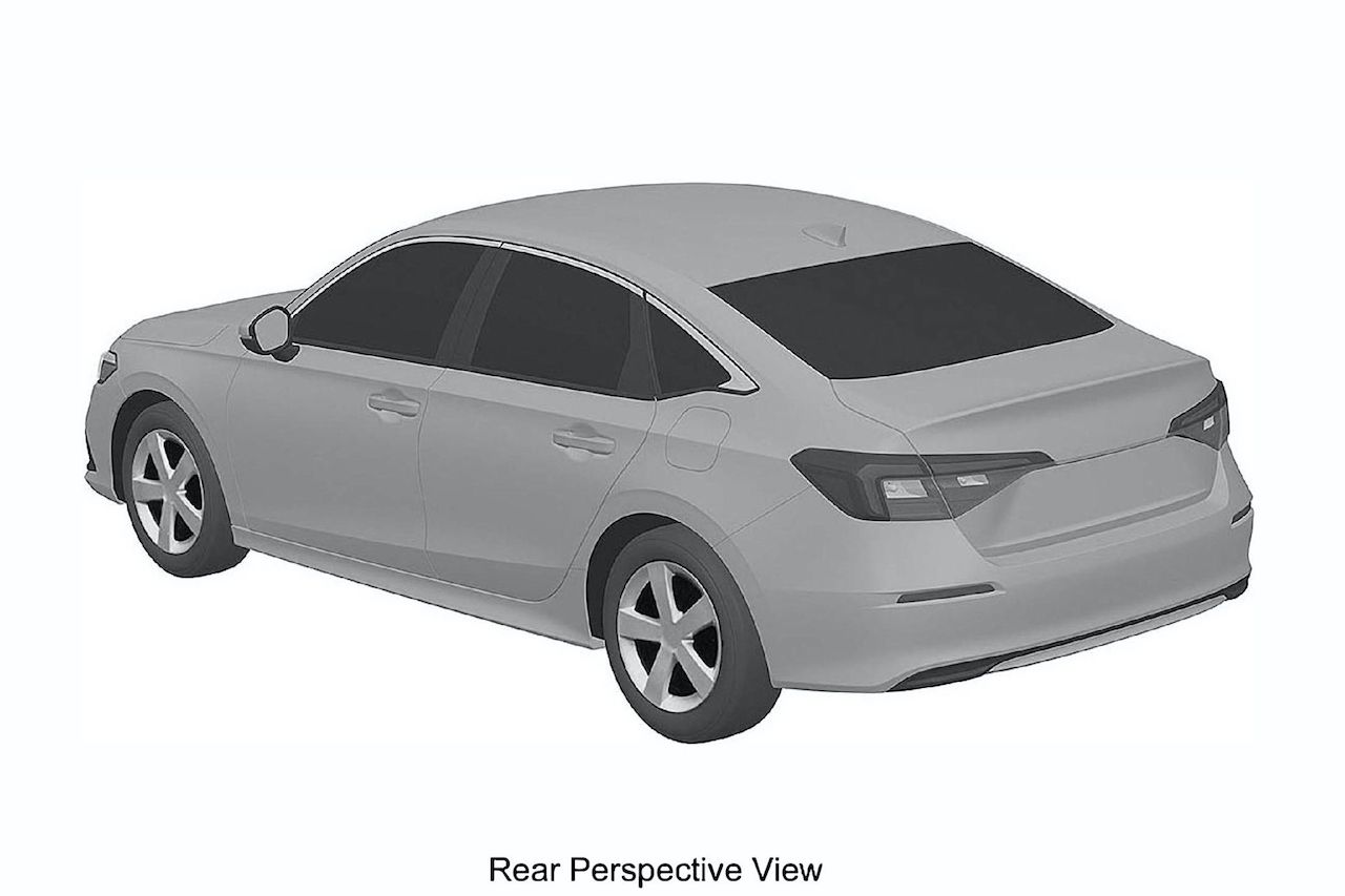 22 Honda Civic Sedan Patent Images 2 画像 ホンダ シビック セダン 次期型は3連ledヘッドライト装備か 特許画像から日本再導入へ期待 Clicccar Com