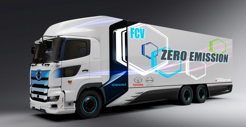 「走行時CO2排出量ゼロの燃料電池大型トラックをトヨタと日野自動車が北米で開発」の1枚目の画像