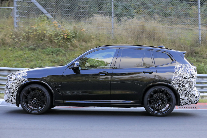 「BMW X3改良型、473馬力の最強モデル「M」がニュルを激走！」の6枚目の画像