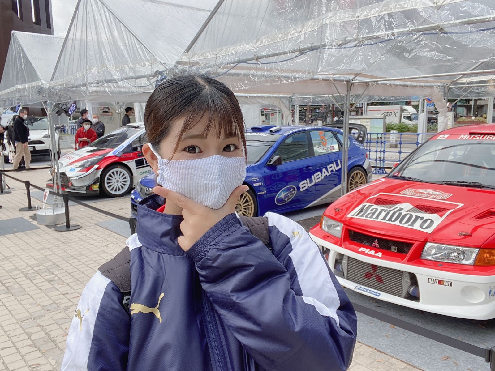 「梅本まどかがSKE48の本拠地・栄で行われた「GO TO RallyJapan2021」イベントに参加してきました☆【うめまど通信vol.26】」の14枚目の画像