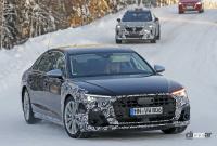新設計のまったく新しいグリルやヘッドライトを確認！アウディ高性能セダン「S8」が大幅改良へ - Audi S8 facelift 17