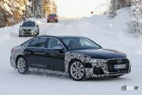 新設計のまったく新しいグリルやヘッドライトを確認！アウディ高性能セダン「S8」が大幅改良へ - Audi S8 facelift 19