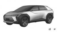 トヨタ・スバル共同開発のEV・SUV「X Prologue」、4月の上海モーターショーで初公開へ！ - toyota-crossover-design-trademark-three-quarters-front