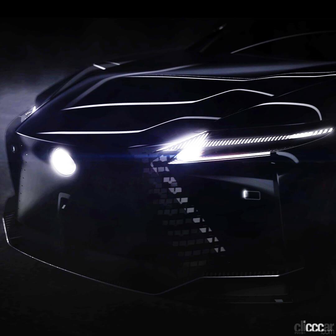「レクサス新型EV、3月30日初公開へ！　ハイライディング・ファストバックか!?」の3枚目の画像