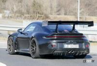 新型・ポルシェ911GT3 RS、巨大ウィングをニュルで最終調整 - Porsche 911 GT3 RS 24