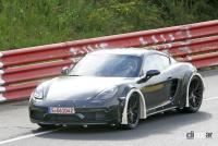 ポルシェ噂の新型ミッドシップスポーツカー、開発車両をキャッチ！ - Porsche Cayman based mule 2