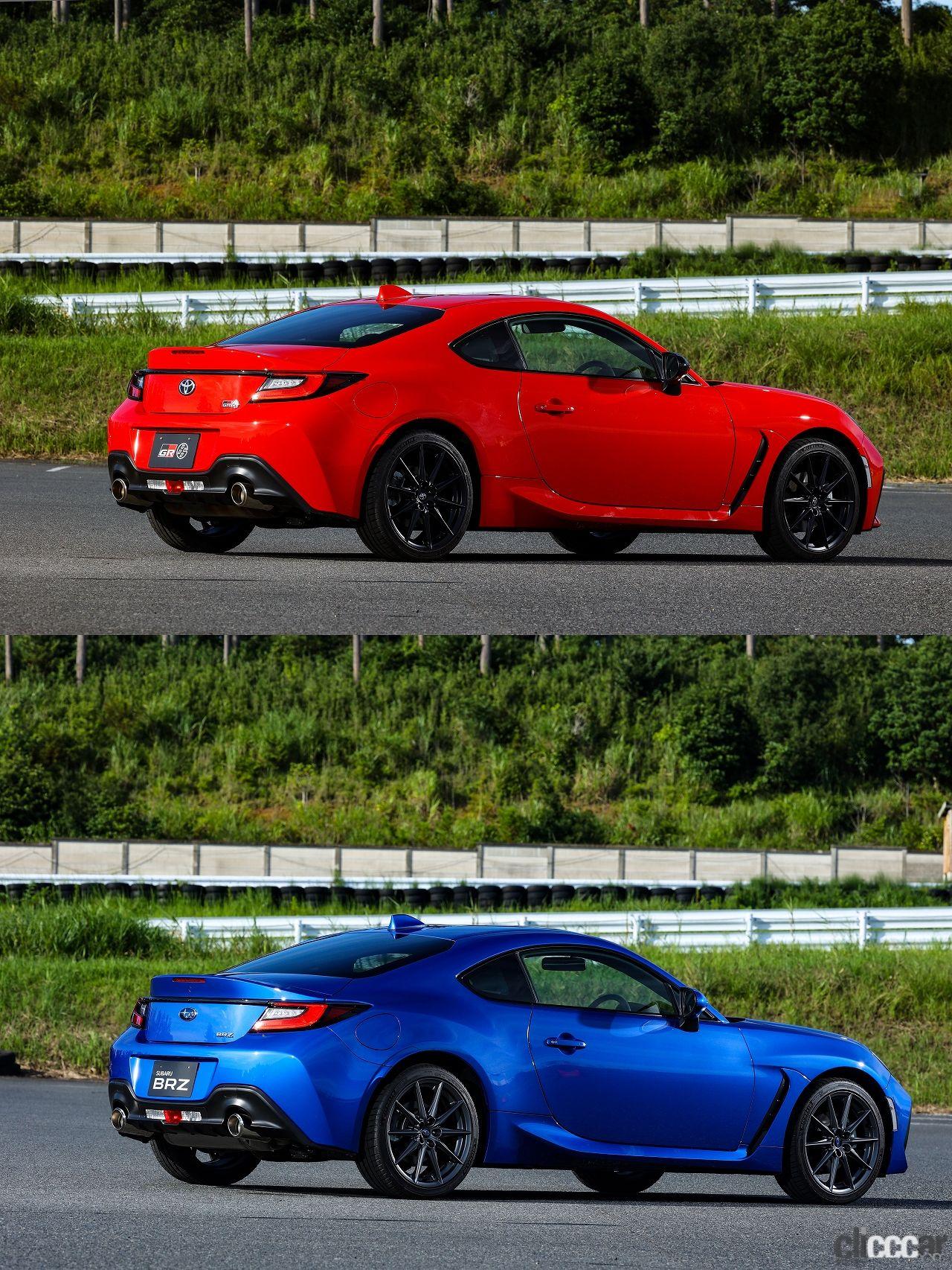 新型トヨタ Gr86 とスバル Brz の外観チェック 顔以外見た目はほぼ一緒なのか Clicccar Com