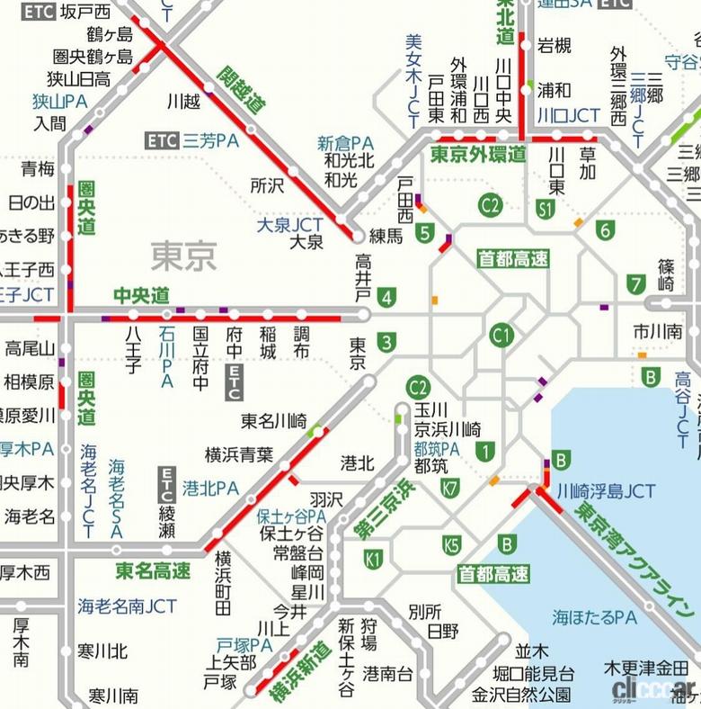 「1000円上乗せ首都高ガラガラ。東京に向かう高速道路は事前告知無しの交通規制で大渋滞！　酷いものです」の1枚目の画像