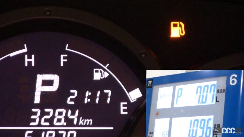 「燃料残量警告灯（ガソリンランプ）が点灯したらあと何キロ走れる？給油量と平均燃費から計算で割り出してみた」の6枚目の画像