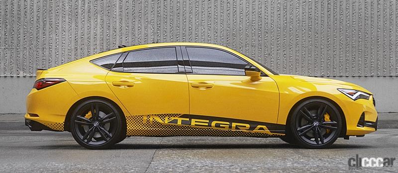 「ホンダが新型「インテグラ」を公開！NSXのボディカラーを纏ったターボ仕様。2022年前半に発売へ」の4枚目の画像