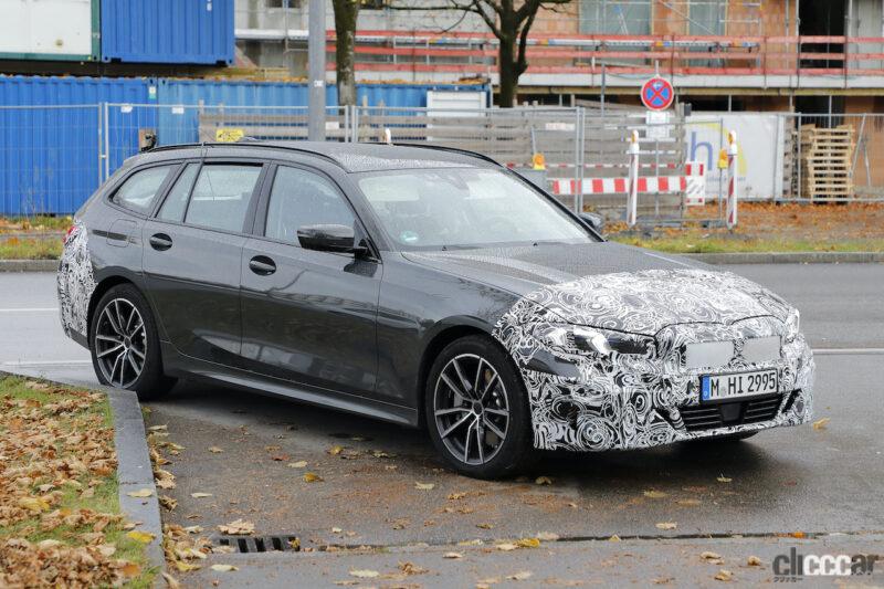 「BMW 3シリーズ ツーリング改良型を初スクープ！ 新ヘッドライトも装着完了」の4枚目の画像