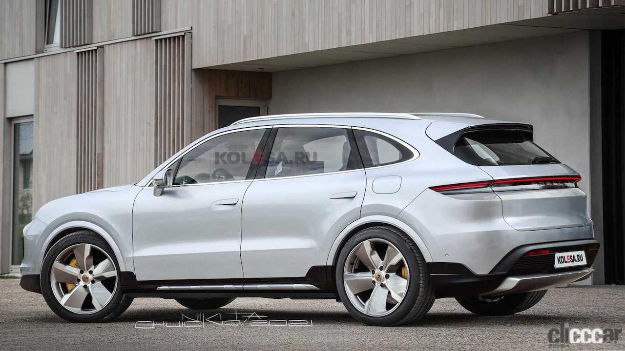 Porsche Three Row Suv Rendering 2 画像 極秘開発中 ポルシェ初となる3列7人乗りsuvはハイブリッドが有力 Clicccar Com