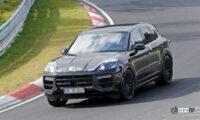 ポルシェ カイエン改良新型のニュル高速テストを目撃！新グレードに注目！ - Porsche Cayenne facelift 13