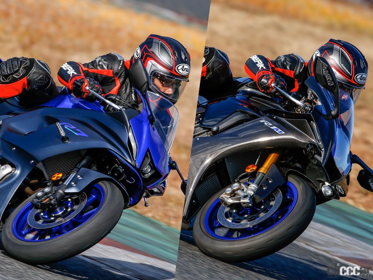 22 Yamaha Yzf R1m R1 03 画像 ヤマハ新型 Yzf 7 と超速yzf R1mを乗り比べ オジさんライダーのバイク遊びで楽しいのはどっちか Clicccar Com