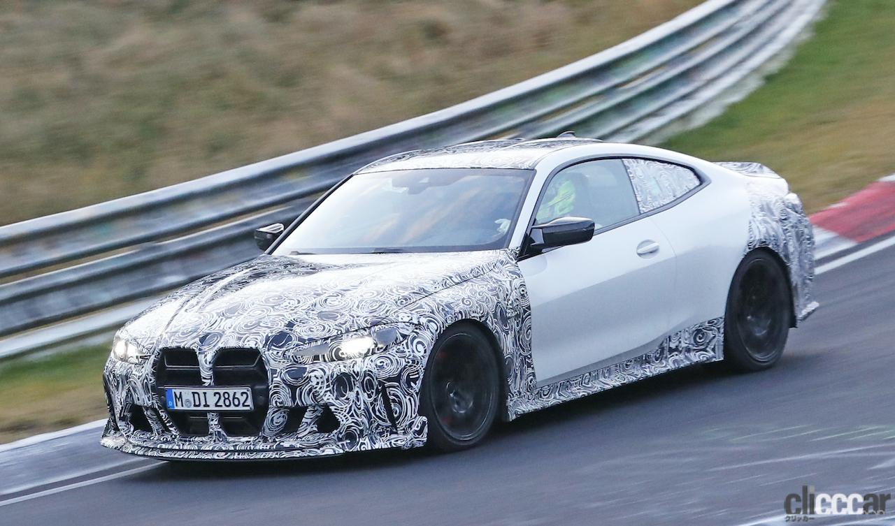 「BMW M4の高パフォーマンスモデル「CSL」、プロトタイプがニュルに来た！」の1枚目の画像