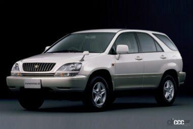1997年にデビューした初代ハリアー。高級SUVとして大ヒット