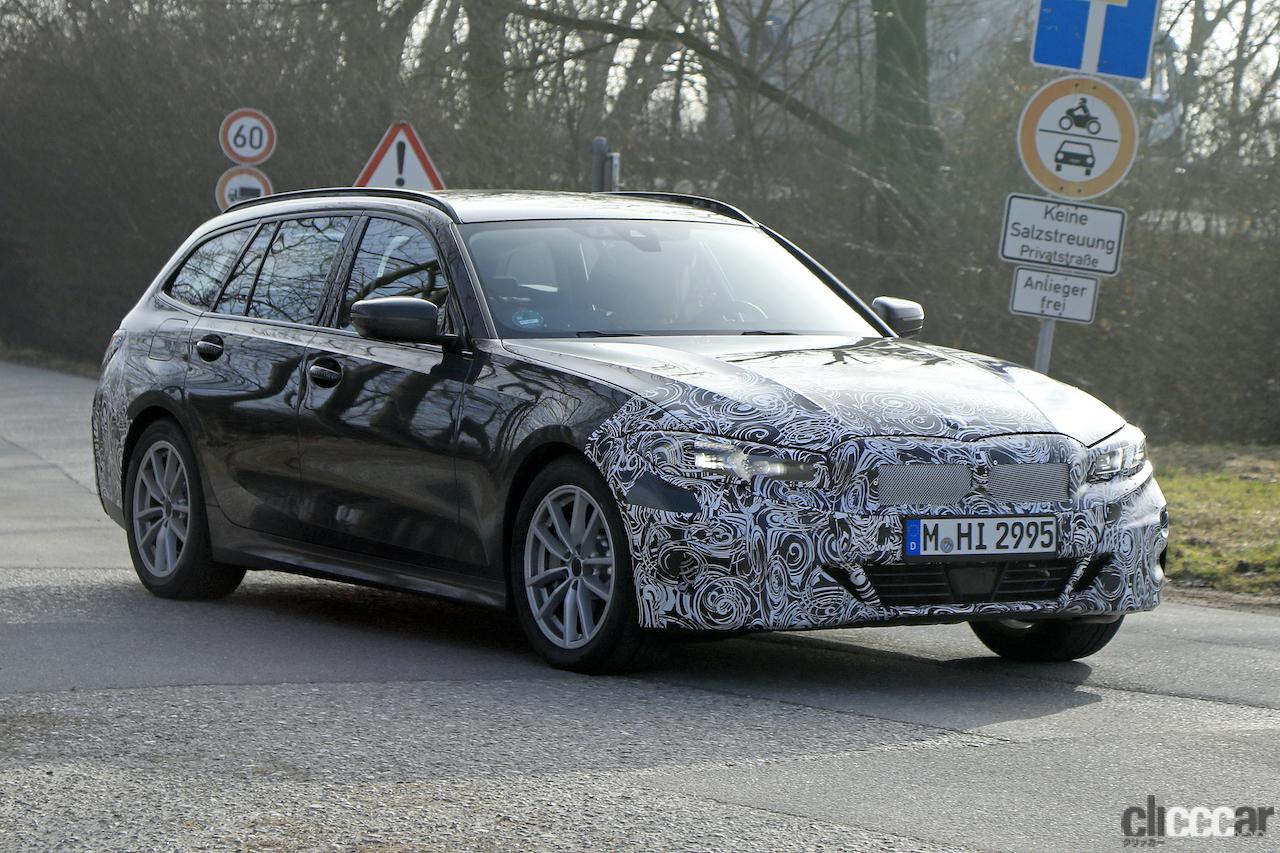 「BMW 3シリーズ「ツーリング」改良型をスクープ！上から下に降りる新LED採用」の3枚目の画像