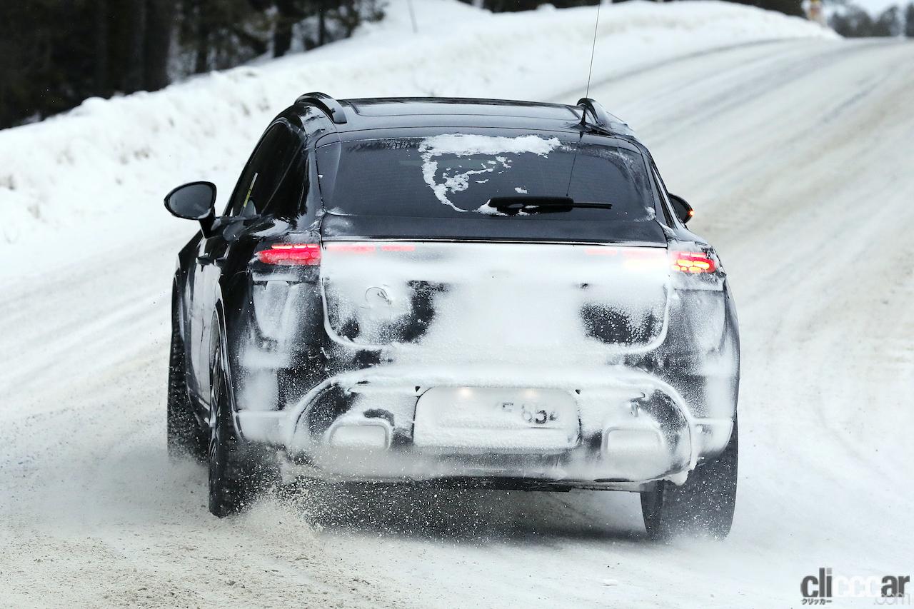 「ポルシェ マカン、EV版は新車名採用の可能性も!? 最新プロトタイプが豪雪地帯でテスト中」の10枚目の画像