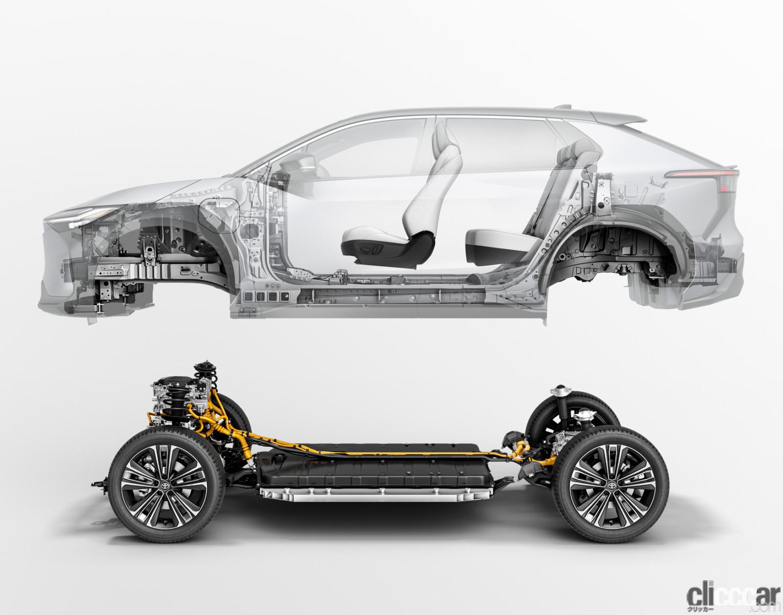 aisin_bZ4X_20220413_2 画像|アイシンがトヨタのバッテリーEV「bZ4X」に採用されたロッカーEA材やカーナビゲーション ...
