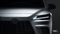 新型レクサスRX、フロントマスク先行公開。内部には12.3インチタッチスクリーンを搭載 - 2023-Lexus-RX-Teaser-1