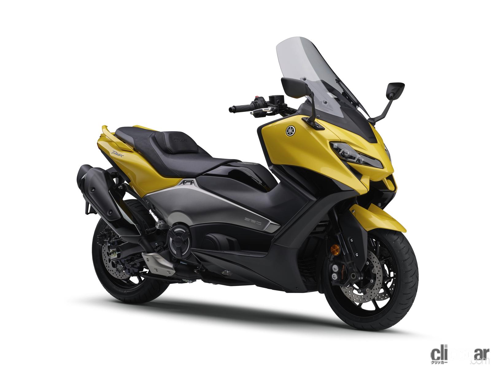 22 Yamaha Tmax560 05 画像 ヤマハ Tmax560 テックマックス 22年モデルはデザインを一新 軽量ホイールやスマホ連携メーターなども採用 Clicccar Com