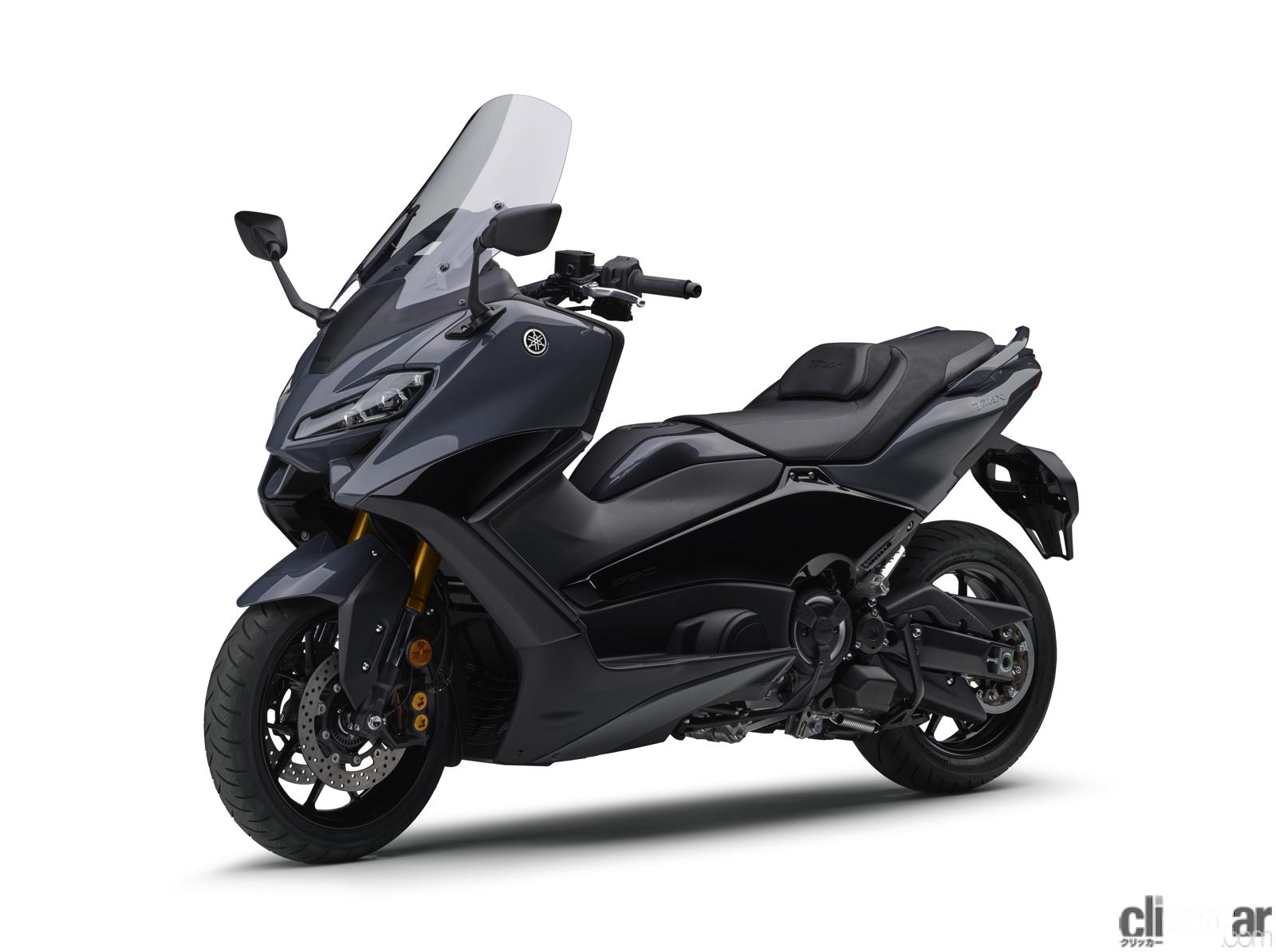 22 Yamaha Tmax560 05 画像 ヤマハ Tmax560 テックマックス 22年モデルはデザインを一新 軽量ホイールやスマホ連携メーターなども採用 Clicccar Com