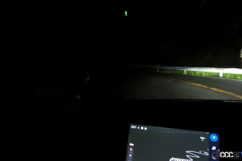 「新型ヴォクシーのアダプティブハイビームシステム（AHS）を試してみた【新車リアル試乗2-3 トヨタヴォクシー夜間LEDライト性能編】」の7枚目の画像
